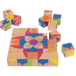 Beleduc Couleurs Et Formes>Puzzle Cubes en Bois pour Enfant - Mosaïque