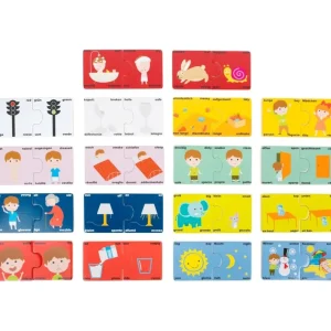 Small Foot Lettres, Écriture Et Langage>Puzzle éducatif en bois enfant - J'apprends les contraires