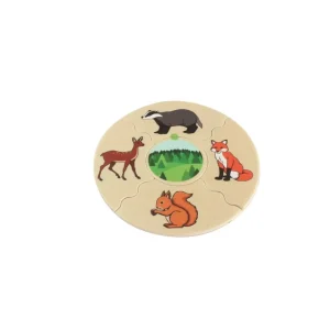 Beleduc Puzzles | Astronomie, Géographie Et Biologie>Puzzle Éducatif Enfant 45 PCS Bois Habitat Naturel