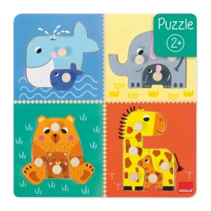 Goula Puzzles Premier Âge>Puzzle en bois - Maman tendresse - Jeu d'éveil