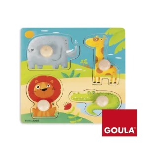 Goula Puzzles Premier Âge>Puzzle en bois Animaux d'Afrique pour enfants