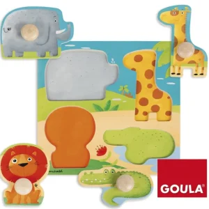Goula Puzzles Premier Âge>Puzzle en bois Animaux d'Afrique pour enfants