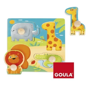 Goula Puzzles Premier Âge>Puzzle en bois Animaux d'Afrique pour enfants