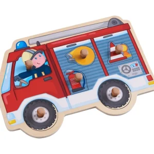 Haba Puzzles Premier Âge>Puzzle en Bois pour Bébé - Pompier en Mission