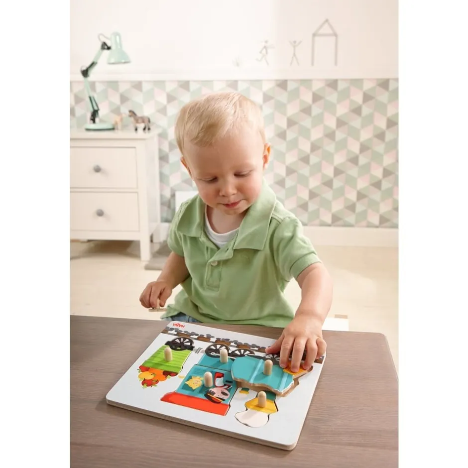 puzzle_en_bois_pour_bb__t_1.webp Haba Puzzles Premier Âge>Puzzle en Bois pour Bébé - Train Tchou-Tchou