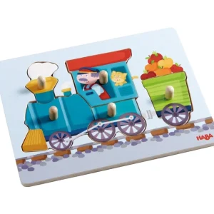 Haba Puzzles Premier Âge>Puzzle en Bois pour Bébé - Train Tchou-Tchou
