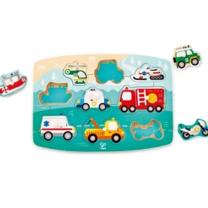 Hape Toys Puzzles Premier Âge>Puzzle en bois pour enfants Véhicules Jeu d'éveil