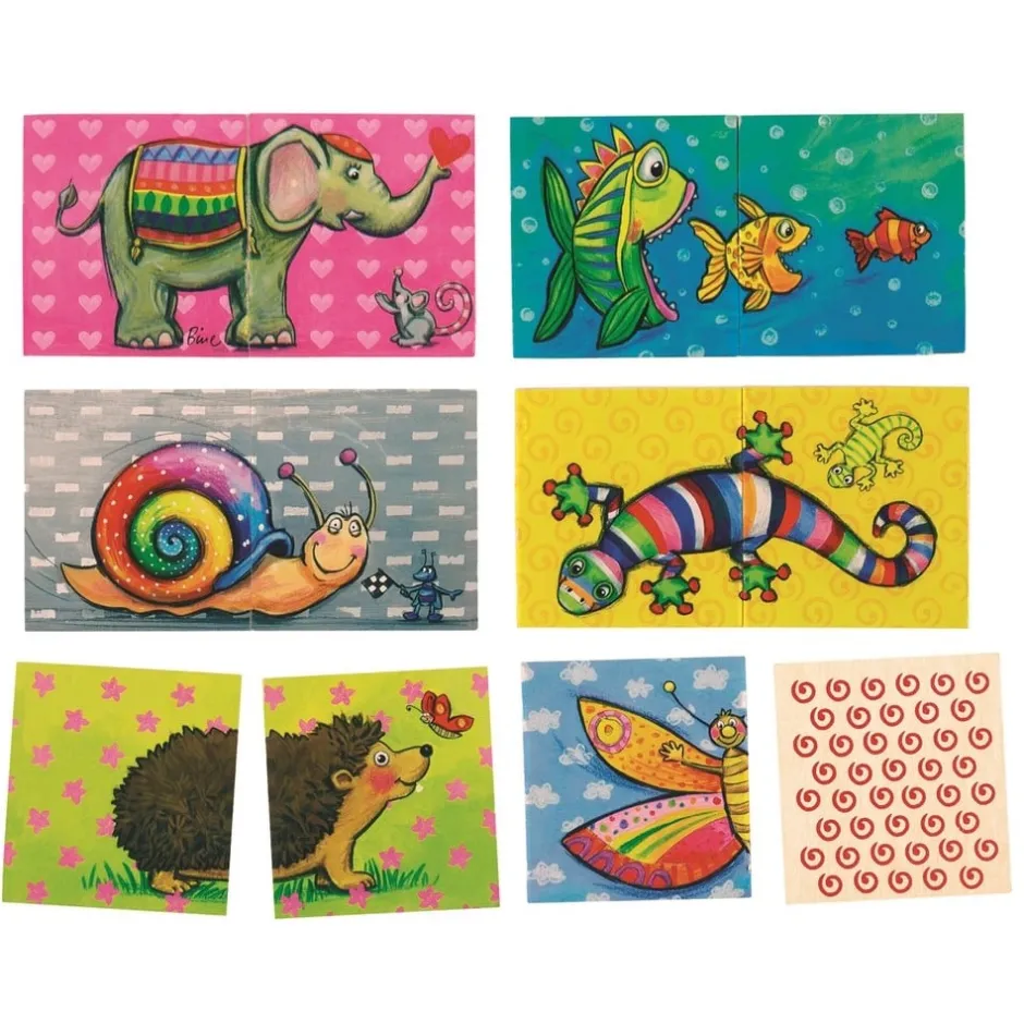 puzzle_et_jeu_de_mmoire_e_0.webp Goki Jeux De Mémoire Et D'association>Puzzle et jeu de mémoire en bois les animaux extraordinaires