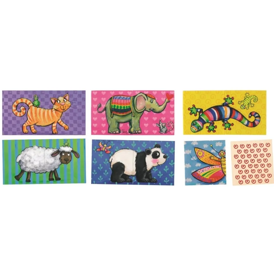 puzzle_et_jeu_de_mmoire_e_1.webp Goki Jeux De Mémoire Et D'association>Puzzle et jeu de mémoire en bois les animaux extraordinaires