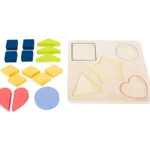Small Foot Chiffres Et Calcul>Puzzle géométrique fraction en bois - Jeu éducatif enfant