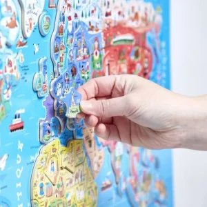 Janod Puzzles | Astronomie, Géographie Et Biologie>Puzzle Magnétique 92 Pièces en Bois Carte du Monde