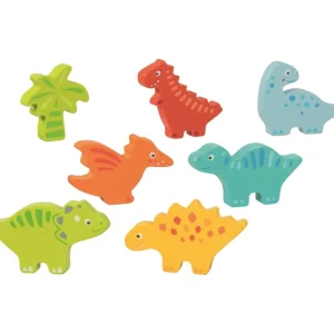 Goki Puzzles Premier Âge>Puzzle Premier Age en Bois - Au Temps des Dinosaures