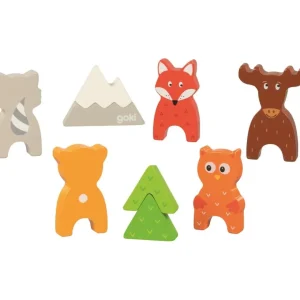 Goki Puzzles Premier Âge>Puzzle Premier Age en Bois - Animaux des forêts sauvages