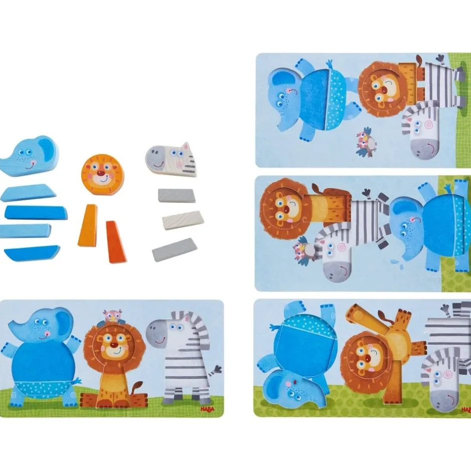 puzzle_premier_ge_en_bois_2.webp Haba Puzzles Premier Âge>Puzzle Premier Âge en Bois - Les 3 Amis Acrobates