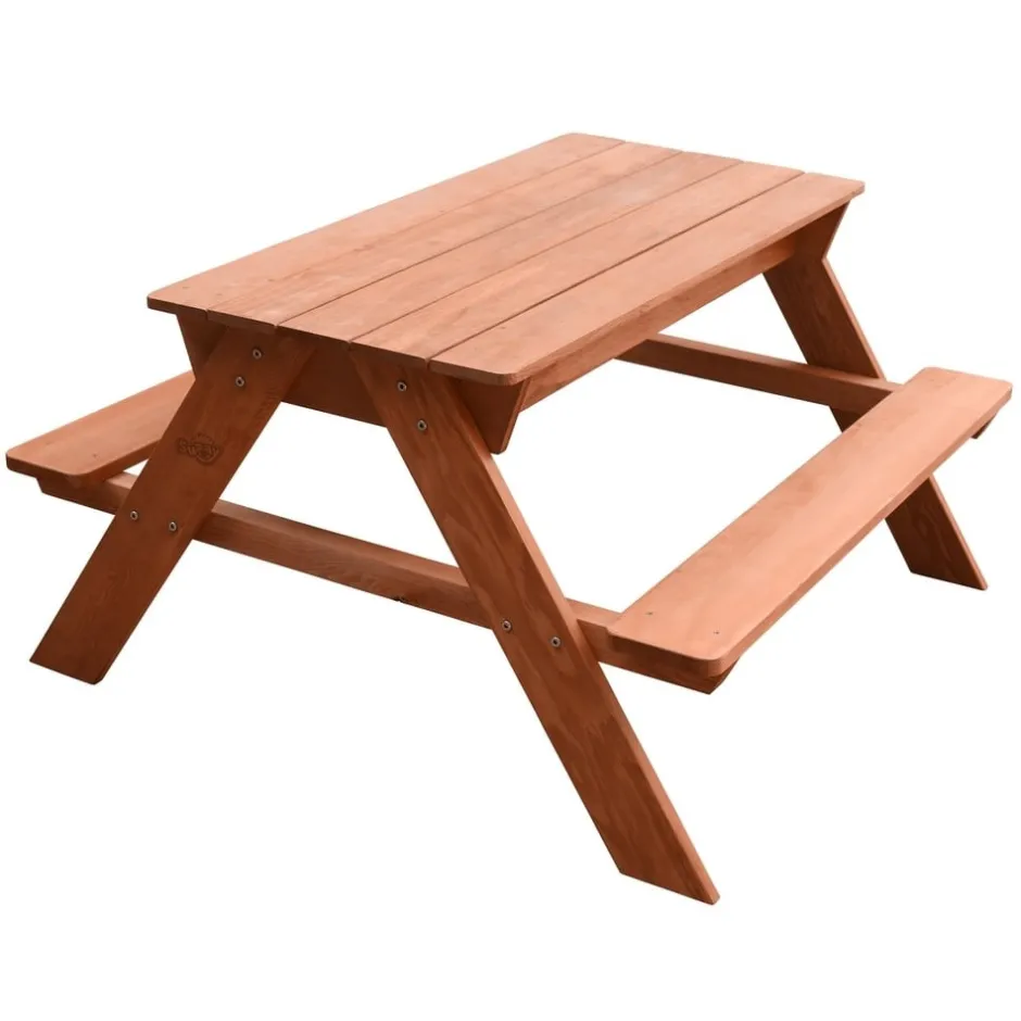 table_de_piquenique_en_bo_3.webp Sunny Sport Et Activités D'extérieur>Table de Pique-nique en Bois avec Jeux d’Eau et de Sable pour Enfant