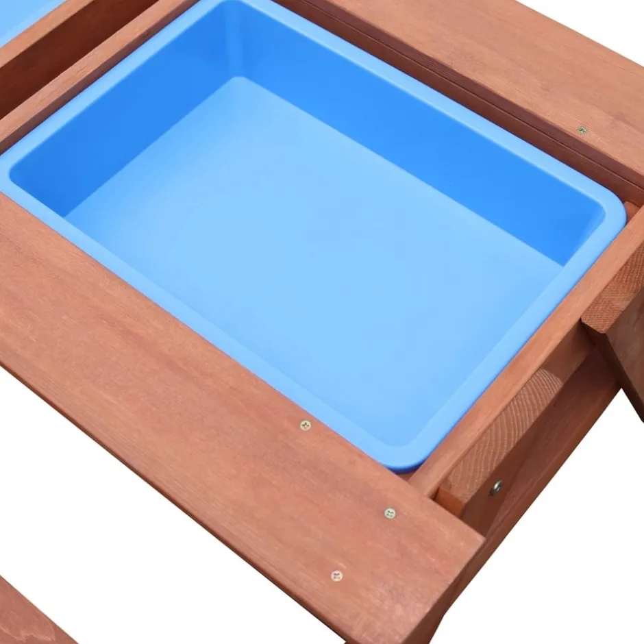 table_de_piquenique_en_bo_6.webp Sunny Sport Et Activités D'extérieur>Table de Pique-nique en Bois avec Jeux d’Eau et de Sable pour Enfant