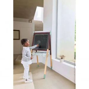 Janod Lettres, Écriture Et Langage>Tableau Réglable Taupe et Vert en Bois pour Enfant