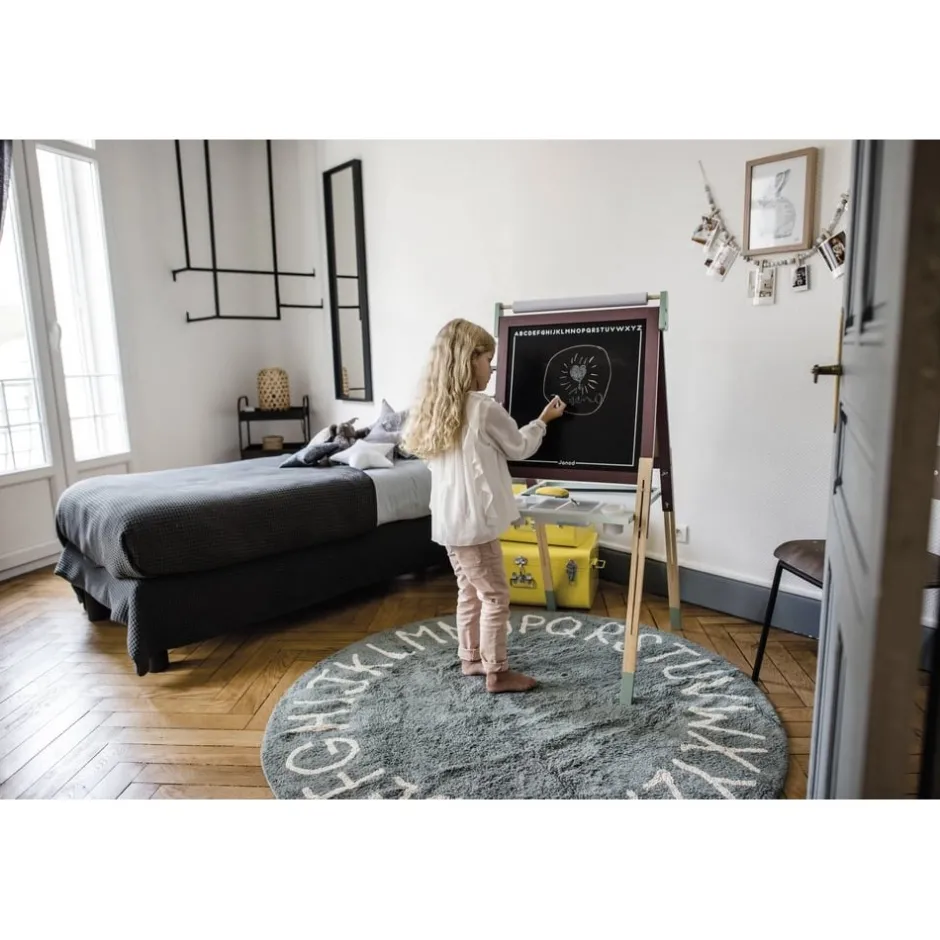 tableau_rglable_taupe_et__7.webp Janod Lettres, Écriture Et Langage>Tableau Réglable Taupe et Vert en Bois pour Enfant
