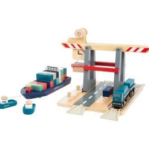 Small Foot Véhicules Et Garages>Terminal à Conteneurs en Bois pour Enfant