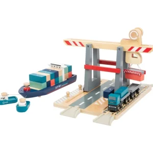 Small Foot Véhicules Et Garages>Terminal à Conteneurs en Bois pour Enfant