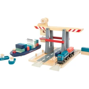 Small Foot Véhicules Et Garages>Terminal à Conteneurs en Bois pour Enfant