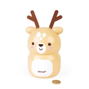 Janod Tirelires, Boîtes À Dents Et Coffres À Bijoux>Tirelire Faon en Bois pour Enfant