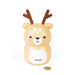 Janod Tirelires, Boîtes À Dents Et Coffres À Bijoux>Tirelire Faon en Bois pour Enfant