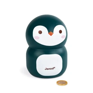 Janod Tirelires, Boîtes À Dents Et Coffres À Bijoux>Tirelire Pingouin en Bois pour Enfant