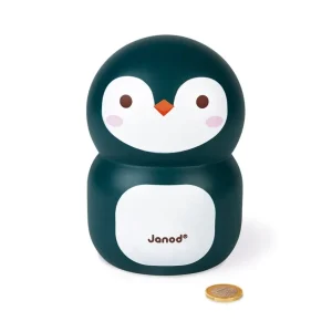 Janod Tirelires, Boîtes À Dents Et Coffres À Bijoux>Tirelire Pingouin en Bois pour Enfant