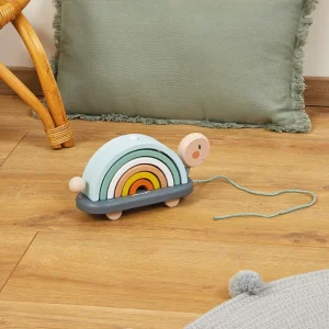 Janod Jouets À Tirer Et À Pousser>Tortue Arc-En-Ciel Sweet Cocoon en Bois à Tirer Bébé