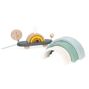 Janod Jouets À Tirer Et À Pousser>Tortue Arc-En-Ciel Sweet Cocoon en Bois à Tirer Bébé