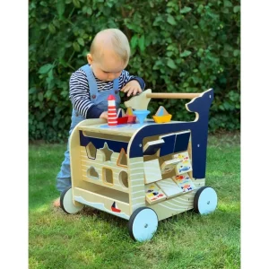 Small Foot Trotteurs Et Chariots De Marche>Trotteur Voyage Marin en Bois pour Bébé