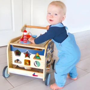 Small Foot Trotteurs Et Chariots De Marche>Trotteur Voyage Marin en Bois pour Bébé