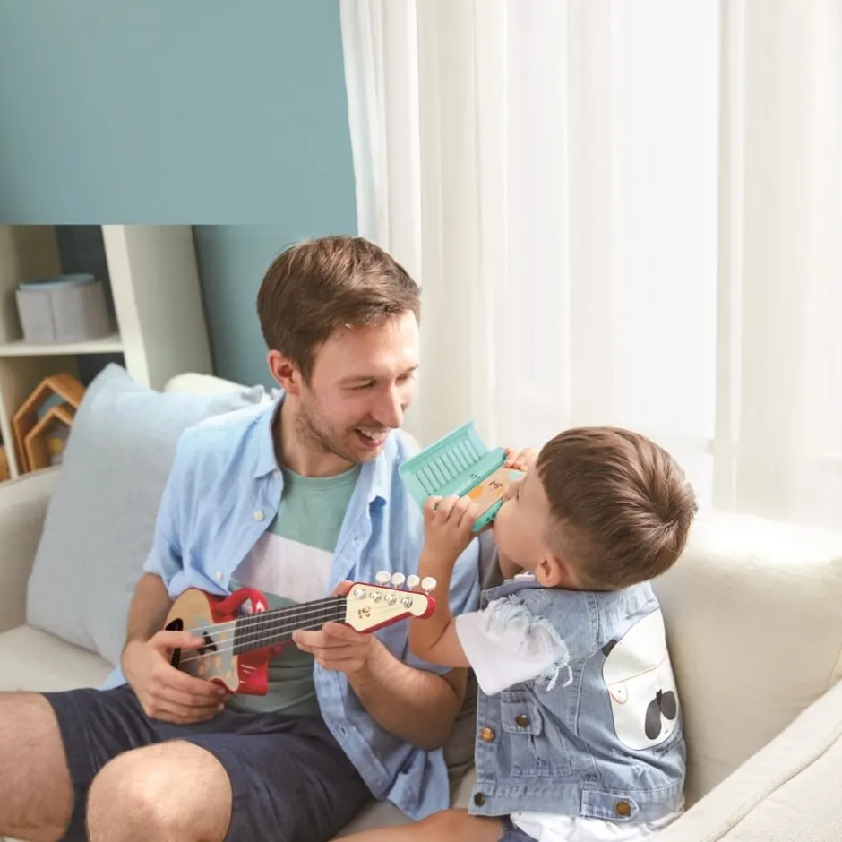 ukull_lectrique_en_bois_p_16.webp Hape Toys Instruments De Musique>Ukulélé électrique en bois pour enfant