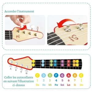 Hape Toys Instruments De Musique>Ukulélé électrique en bois pour enfant